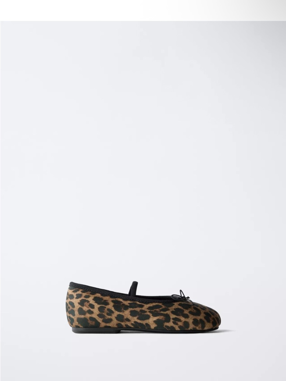 Zara Leopard Print Mary Jane Flats in Brown and Black